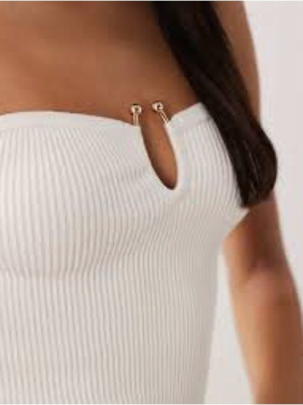 Abercrombie White Hardware Tube Top Strapless